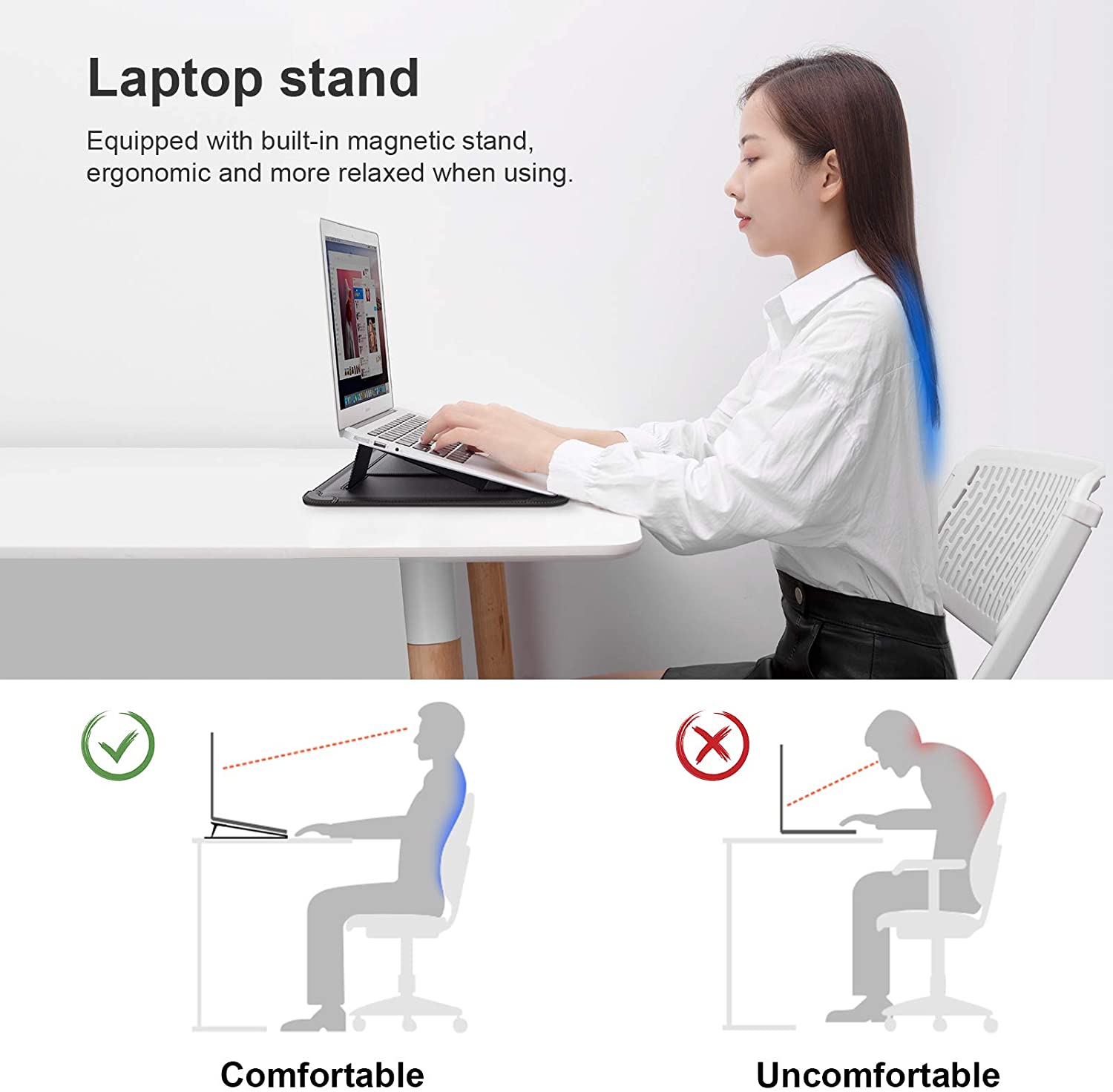 Túi chống sốc Macbook Laptop đa năng kiêm giá đỡ &amp; miếng lót chuột hiệu Nillkin Sleeve Case Stand Adjustable hỗ trợ làm việc bảo vệ 360 độ - hàng chính hãng