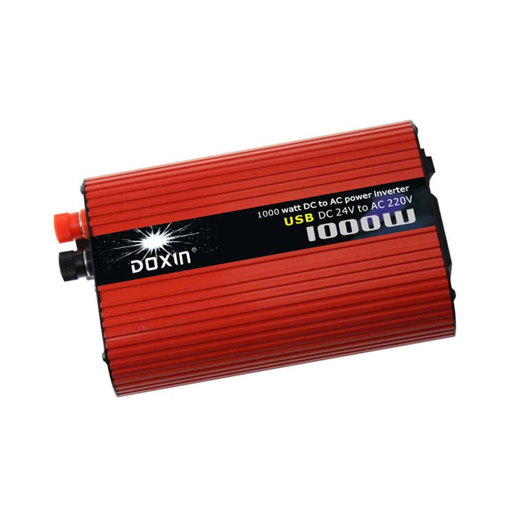 Car 1000W Power Inverter DC 24V to  220V Sine Wave Dual USB Converter