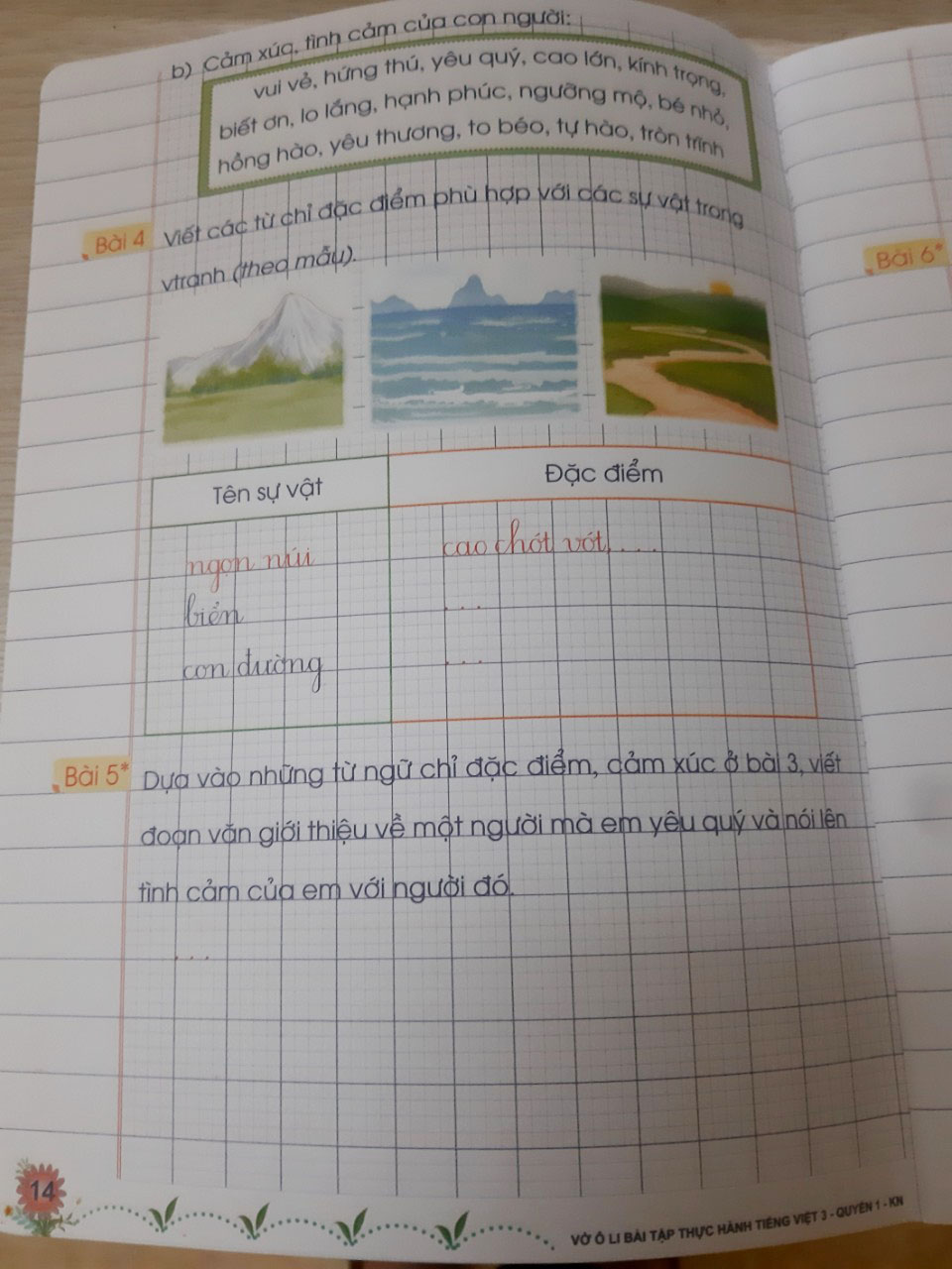 Vở ô li bài tập thực hành tiếng việt lớp 3