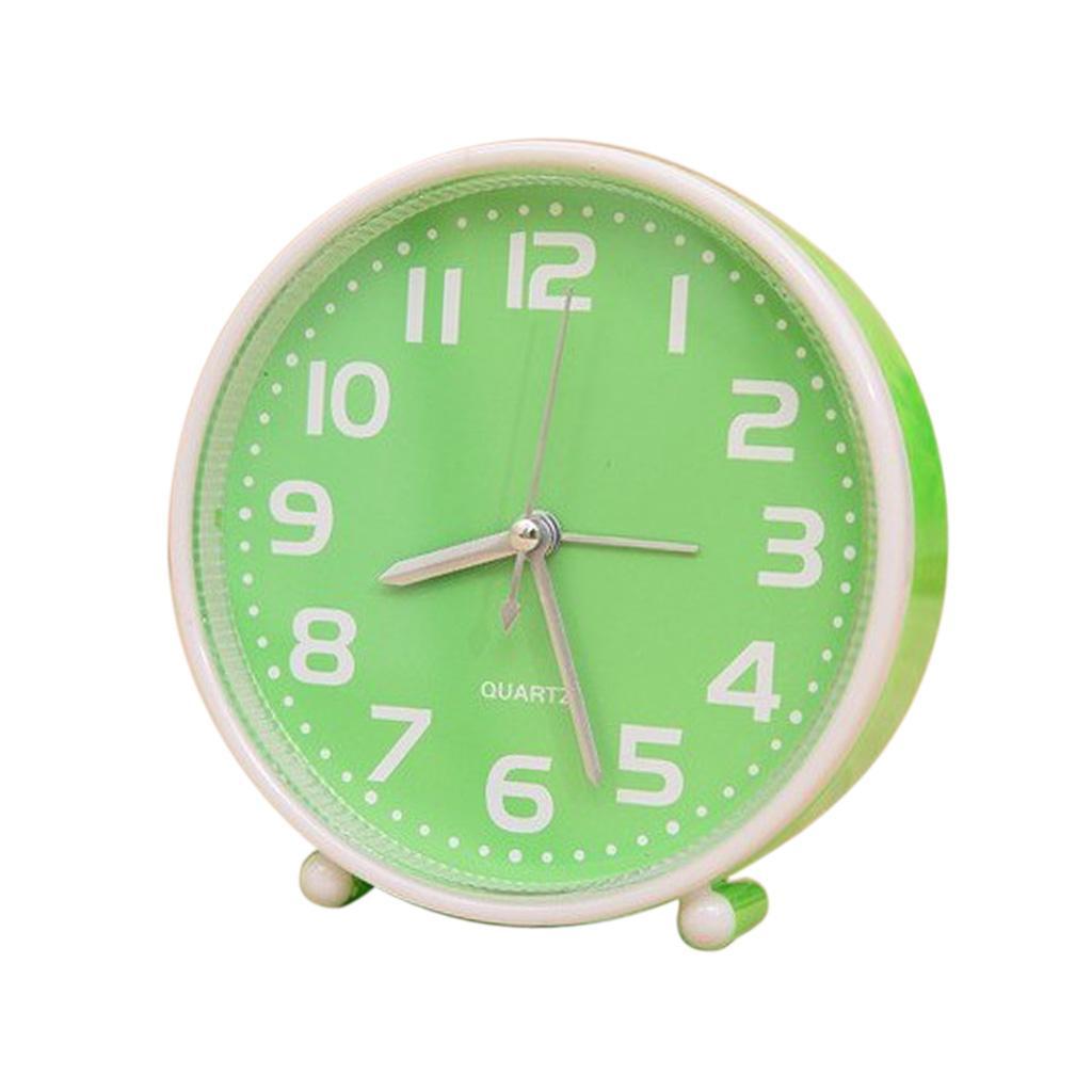 2pcs 5 Inch Alarm Clock Bedside Clock with Night Lights Home Decoration