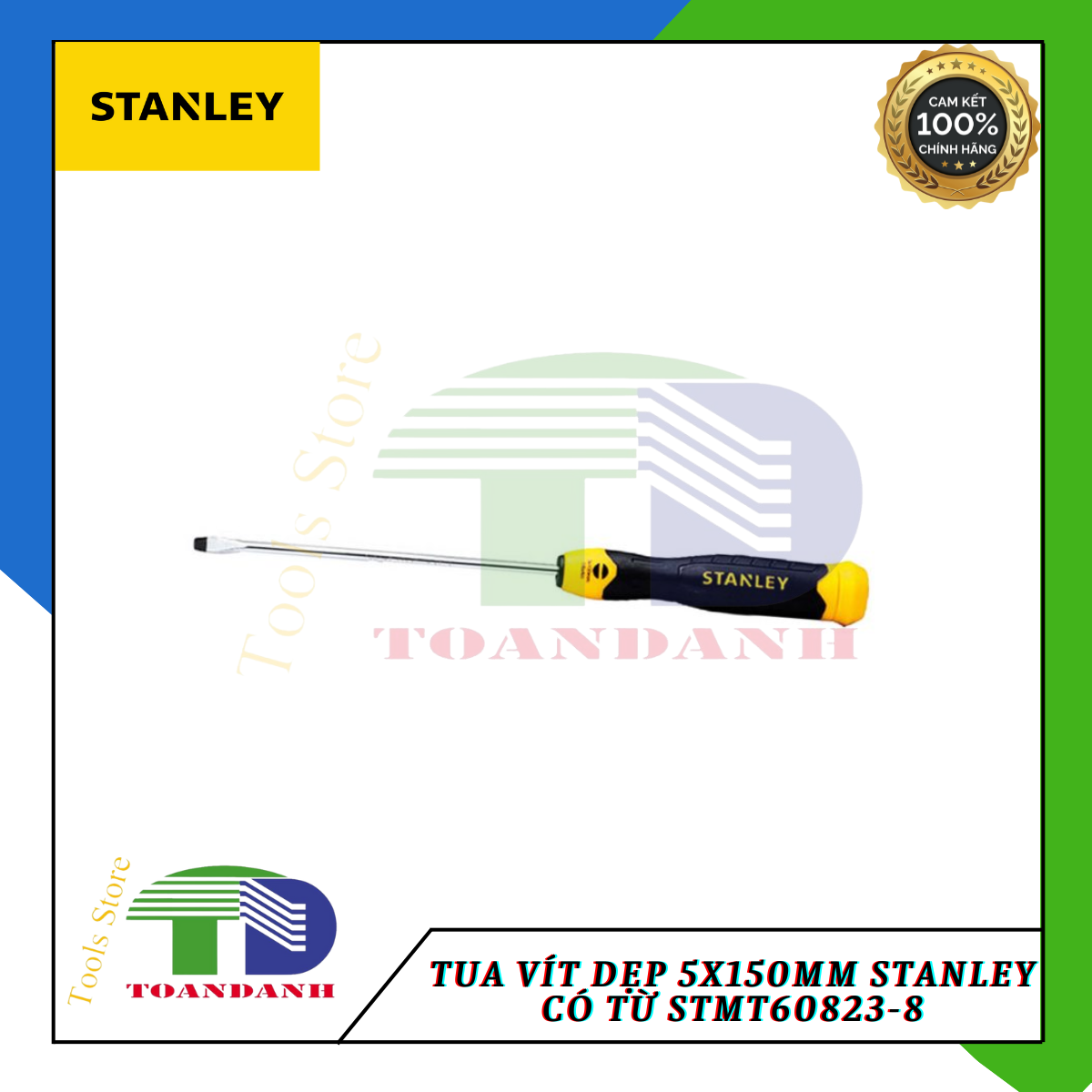 Tua vít dẹp 5x150mm Stanley có từ STMT60823-8