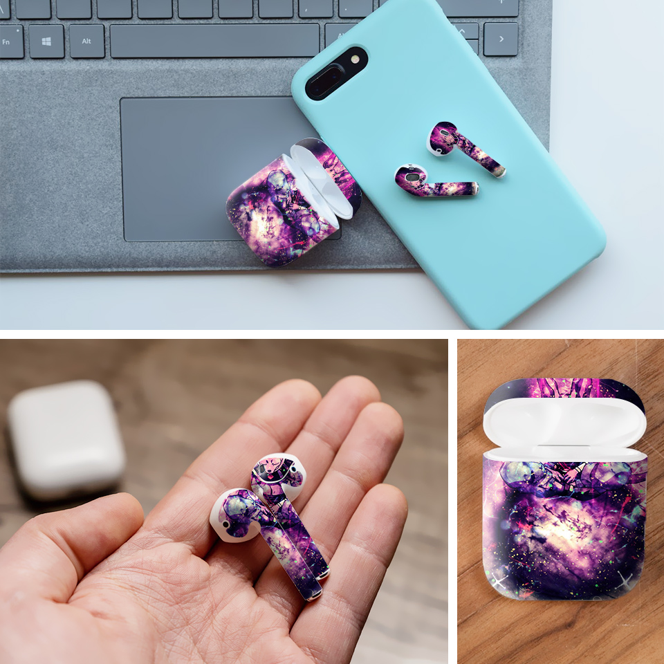 Miếng dán skin chống bẩn cho tai nghe AirPods in hình Dragon Ball - Beerus - 7vnr44 (bản không dây 1 và 2)