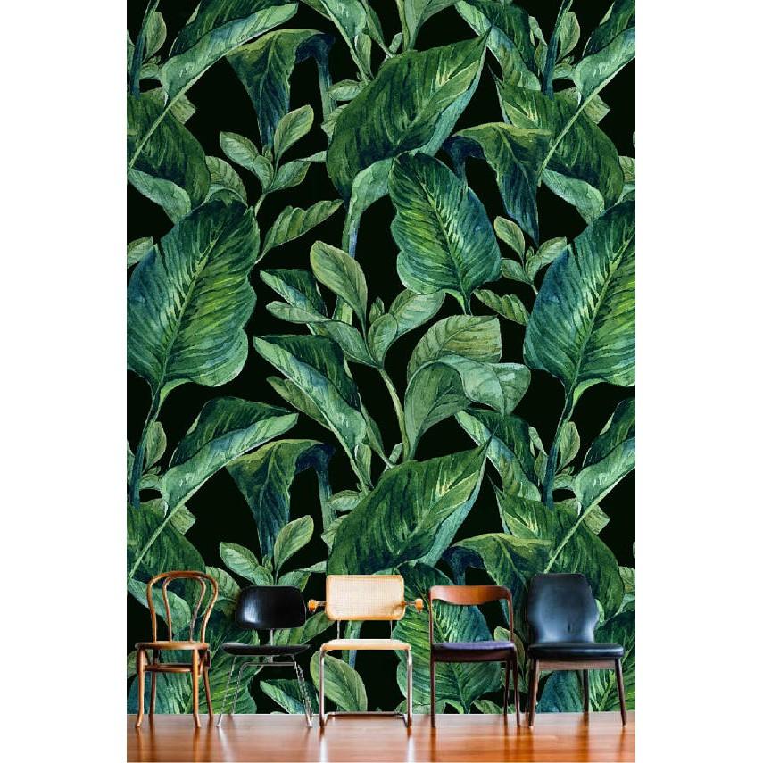 Decal dán tường lá chuối khổ 120x250cm