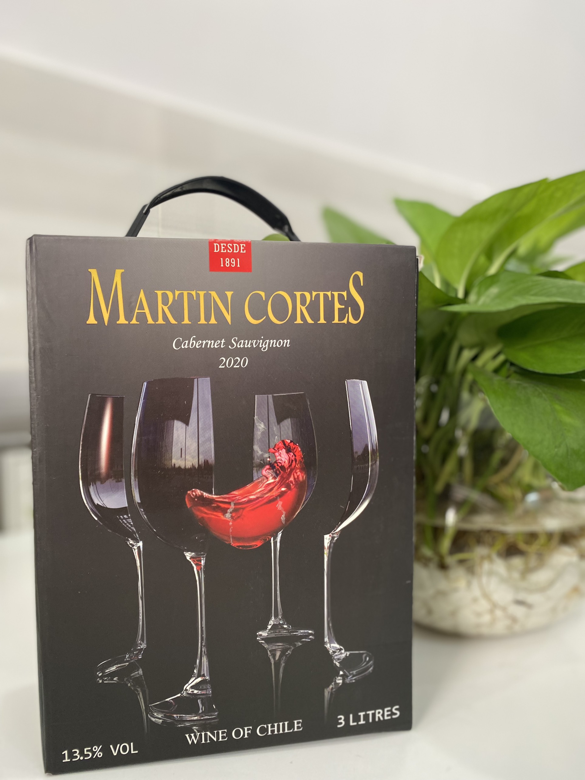 Rượu vang bịch Chile Martin Cortes 3 lít
