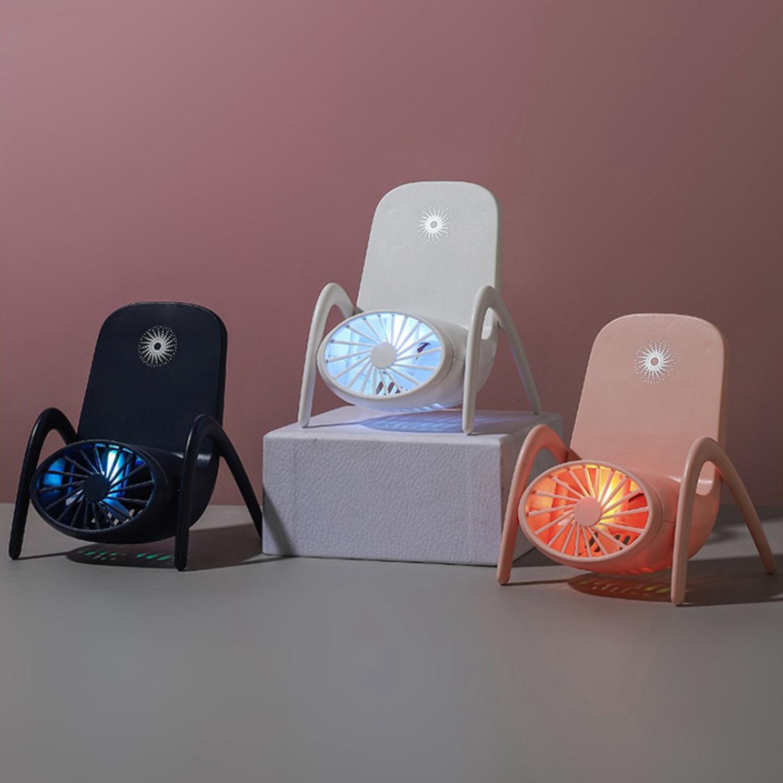 3-in-1 USB Desk Fan Handheld Quiet Personal Fan Night Lights Cooler