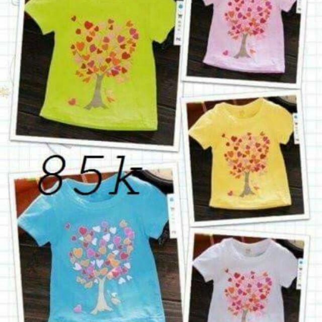Áo thun cotton bé gái từ 5 đến 10 tuổi