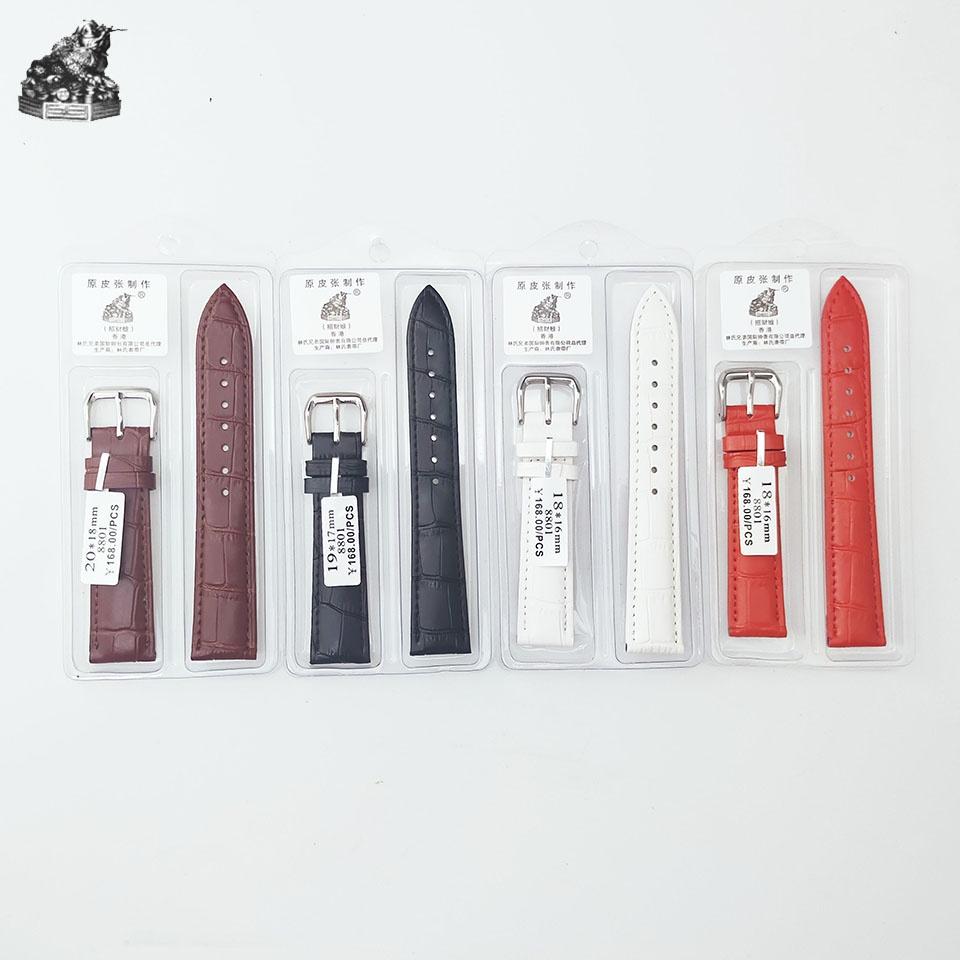 Dây đồng hồ da bò Lucky Ling chống thấm nước BO-32 nhiều size 10 12 14 16 18 19 20 21 22 24mm