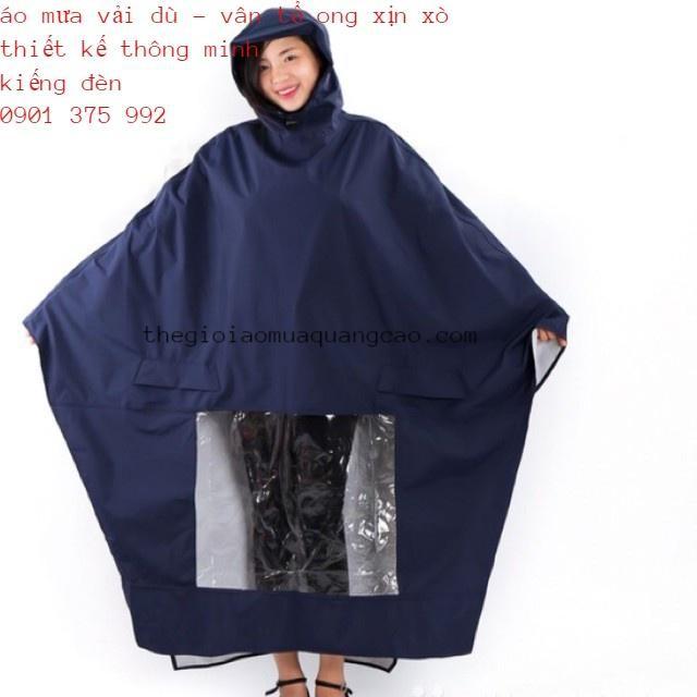 ÁO MƯA CÁNH DƠI CÓ KIẾNG ĐÈN VẢI DÙ VẨY CÁ SIÊU BỀN