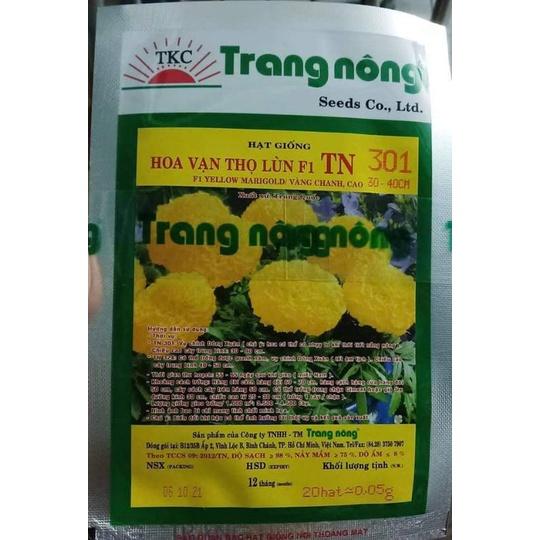 300 hạt giống hoa vạn thọ Mỹ trồng tết Trang Nông