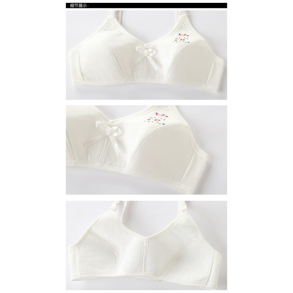 Bộ 3 áo lót học sinh dây nhỏ móc khóa tùy chỉnh không gọng không mút mềm mại thích hợp cho học sinh cấp 2, cấp 3