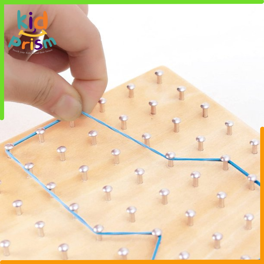 Giáo cụ toán học Geoboard giúp bé phát triển trí thông minh hình học và sự sáng tạo (Đồ chơi giáo dục)