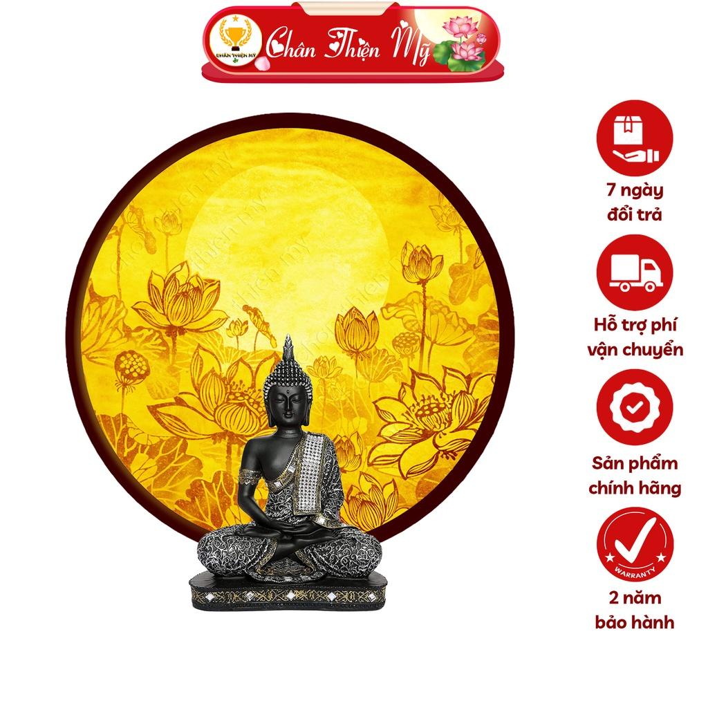 Đèn Thờ Hào Quang Phật Tranh Trúc Chỉ Tròn, Trang Trí Bàn Thờ, Hào Quang Trúc Chỉ Hoa Sen TC-HQ-54