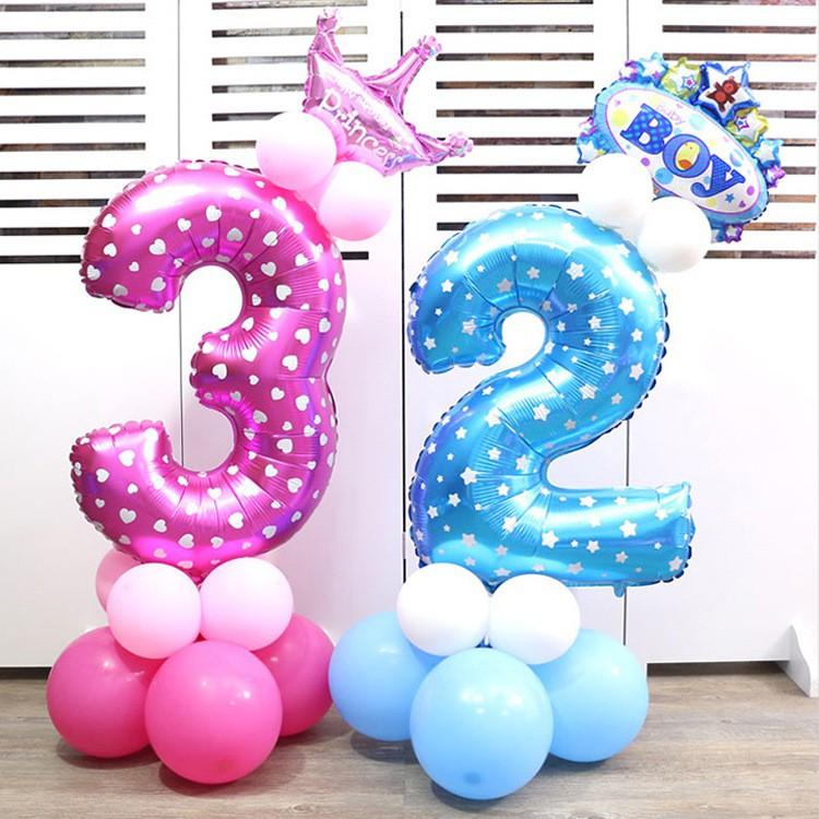 Bóng nhôm 32 INCH sinh nhật 1 tuổi cho bé trai bé gái T3S26.5-2019