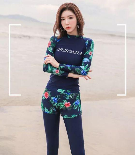 Đồ Bơi 4 Mảnh Tay Dài Style Hàn Quốc S22