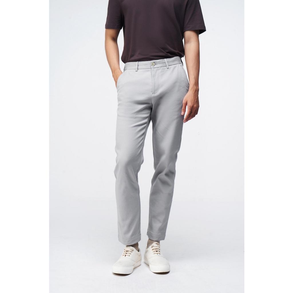 QUẦN KAKI NAM form slim crop chất vải kaki cotton cao cấp có độ co giãn nhẹ - 10F21PCA002CR1 | LASTORE MENSWEAR