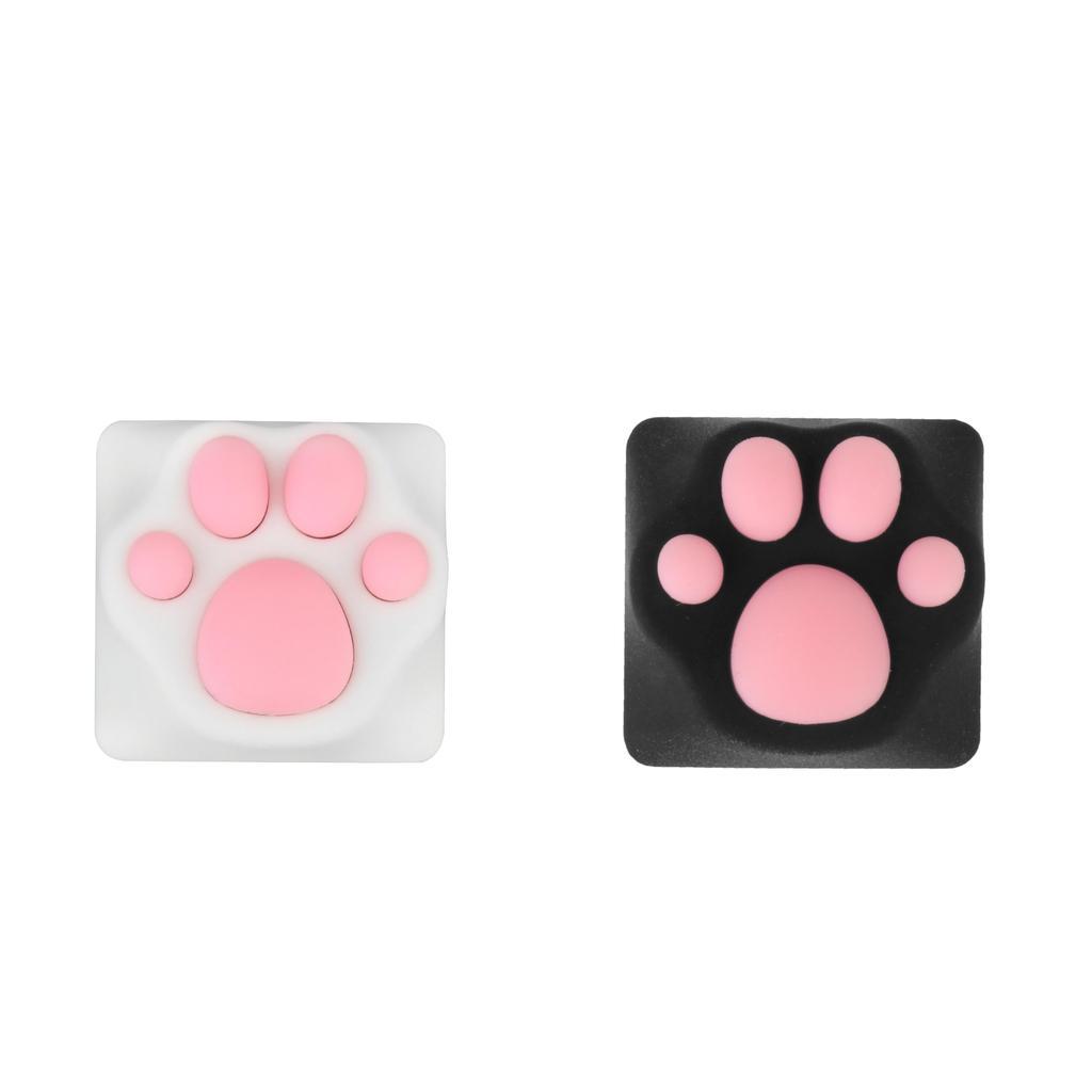 2pcs Customized ABS Silicone Kitty Paw Cat Paws Pad Keyboard Key Caps