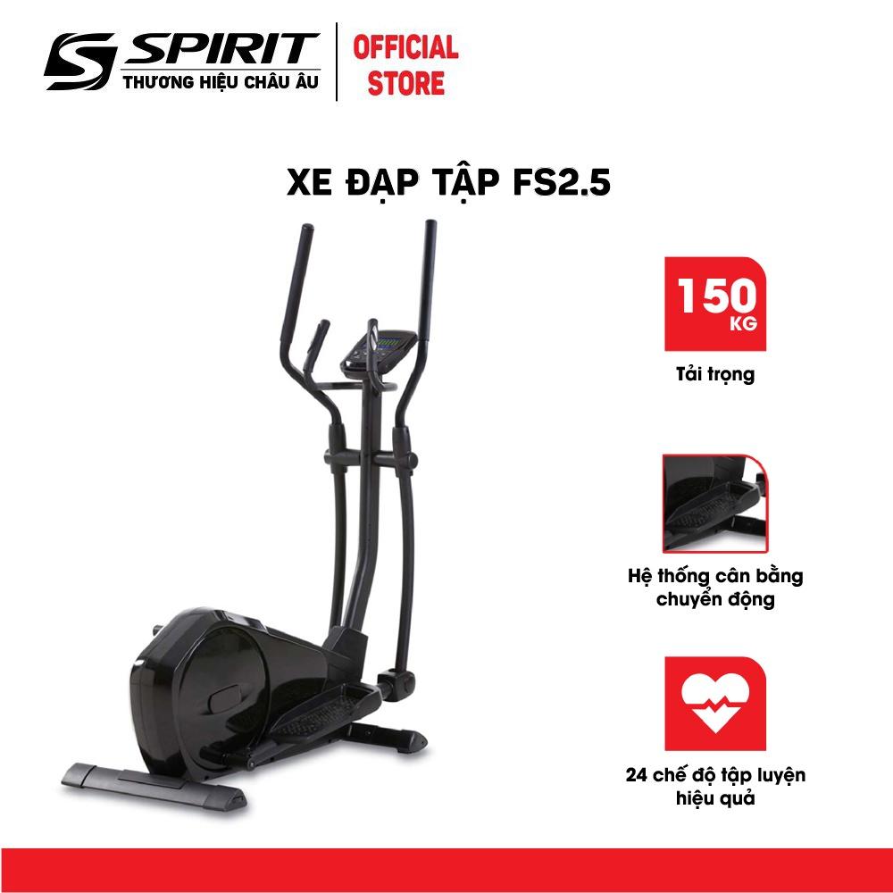 Xe trượt tuyết Spirit FS2.5, cảm biến nhịp tim, thiết kế nhỏ gọn, 24 chế độ tập, bảo hành chính hãng