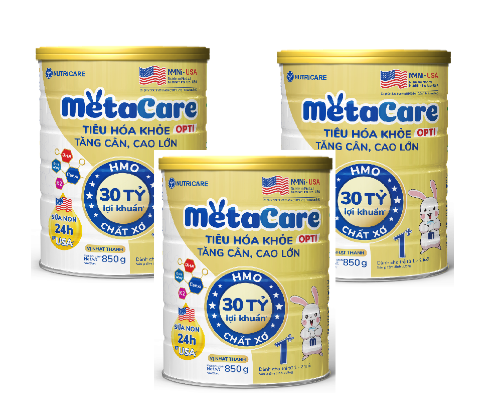 Combo 3 lon Sữa công thức MetaCare Opti 1+ lon 850g