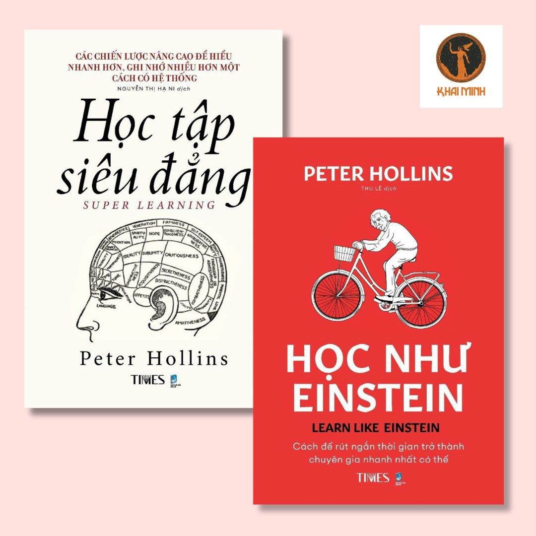 (Bộ 2 Cuốn) HỌC NHƯ EINSTEIN &amp; HỌC TẬP SIÊU ĐẲNG - Peter Hollins - (bìa mềm)