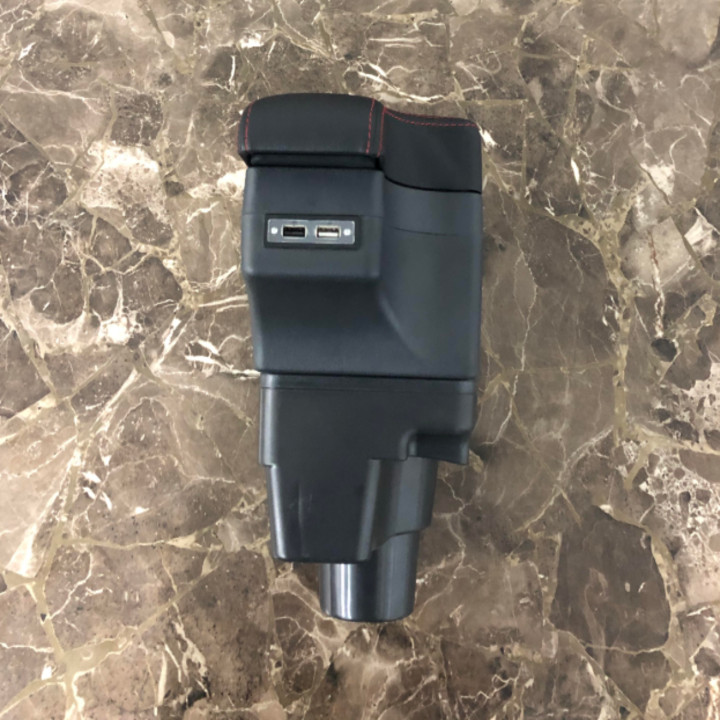 Hộp tỳ tay ô tô, xe hơi cao cấp dùng cho xe Hyundai Accent và Kia Rio 2017-2019 tích hợp 6 cổng USB (Mã SUSB-HDAC)