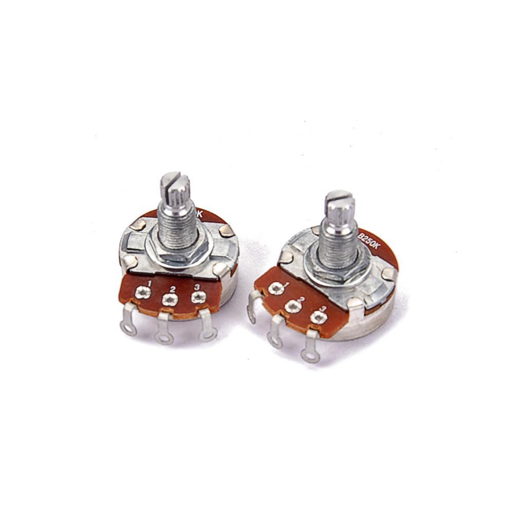 2 Pieces B250K Clubfoot Push Pull Control Guitar Pot for Electric Guitar