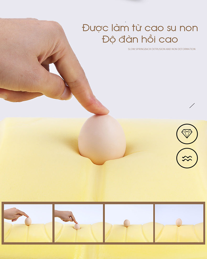 Gối tựa cổ và vai cao su non