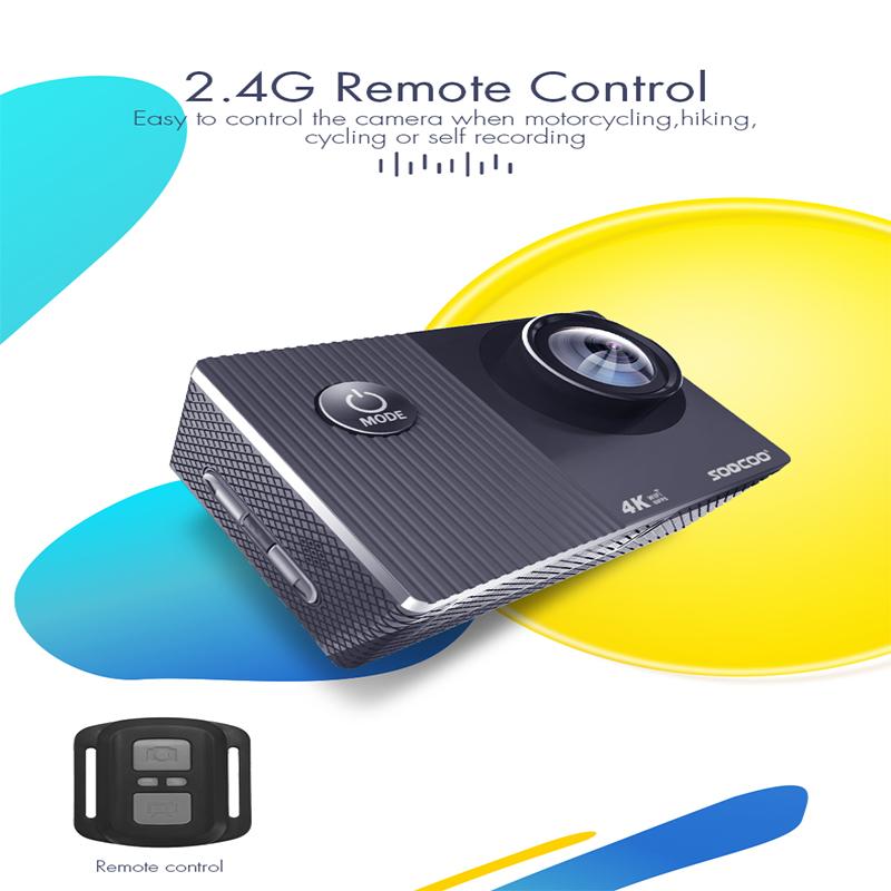Camera hành động Ultra HD 4K 60fps có màn hình điều khiển từ xa Touch Muff Trò bảo vệ không thấm nước Video Video Sport Cam Support 128G