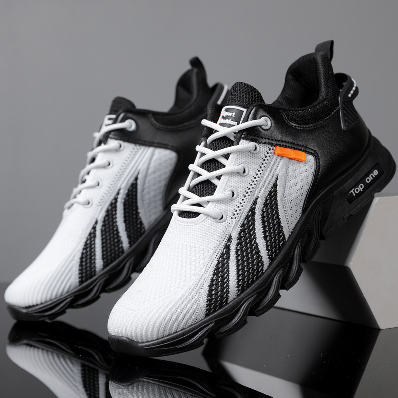 Giày Thể Thao Nam GEMI - Giày Sneaker Màu Đen Trắng - Đen, Giày Thể Thao Đế Êm , Vải Thoáng, Khử Mùi Hôi Chân - G5030