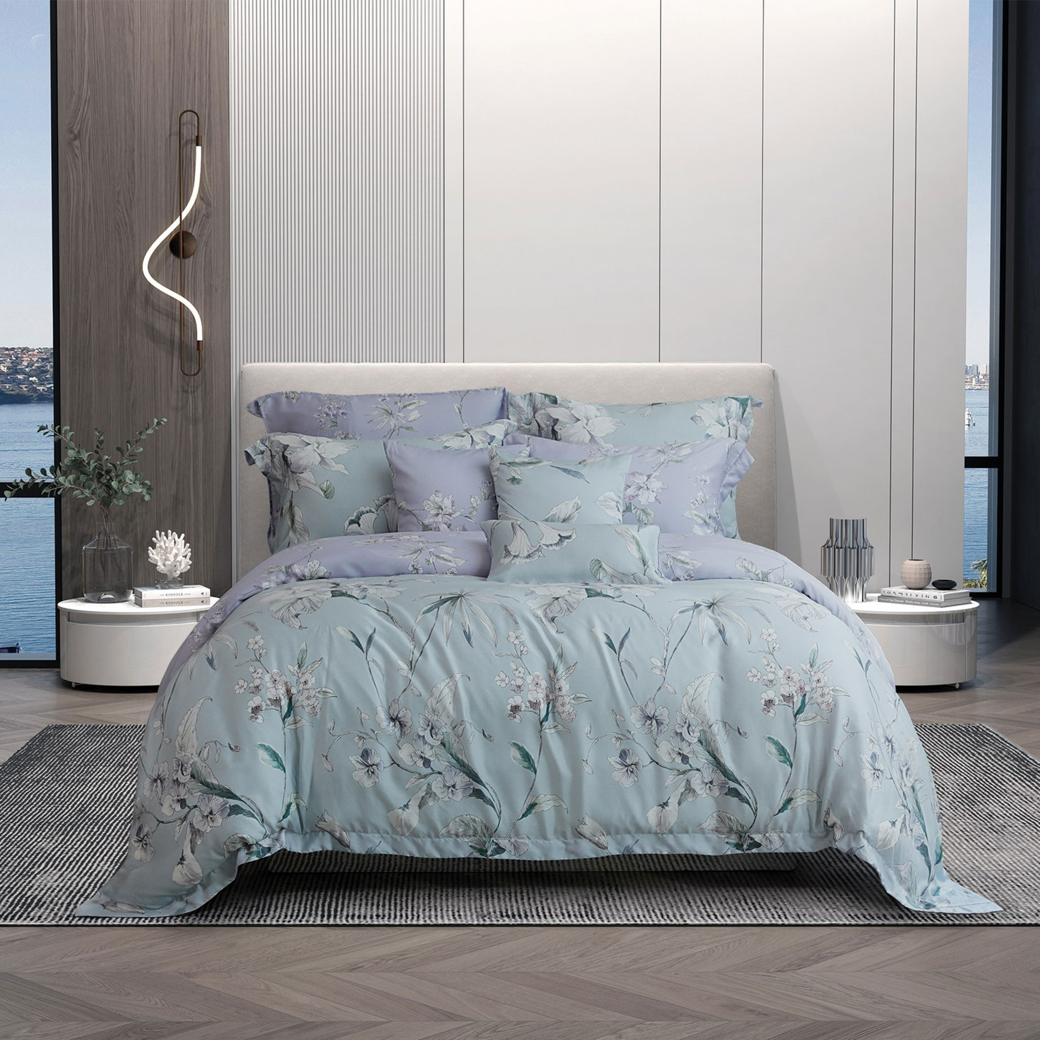Bộ Ga và Vỏ gối Akemi Tencel Virtuous sử dụng được 2 mặt, gồm 5 món