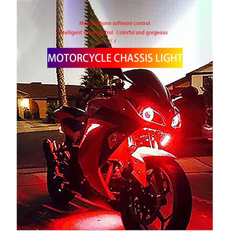 Đèn LED khí quyển cho xe máy Đèn trang trí Điện tử trang trí Miễn phí uốn cong Chống va đập Chống thấm nước Xe tải ô tô đa năng Đèn điều khiển ứng dụng 5050SMD Đèn RGB