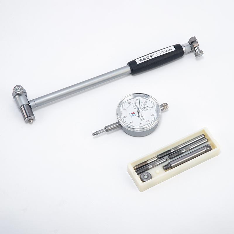 Máy đo lỗ khoan 50-160MM, Bộ kiểm tra lỗ khoan Máy đo lỗ khoan Bộ dụng cụ đo đường kính trong để đo các bộ phận Kích thước bên trong, Mặt số lỗ khoan