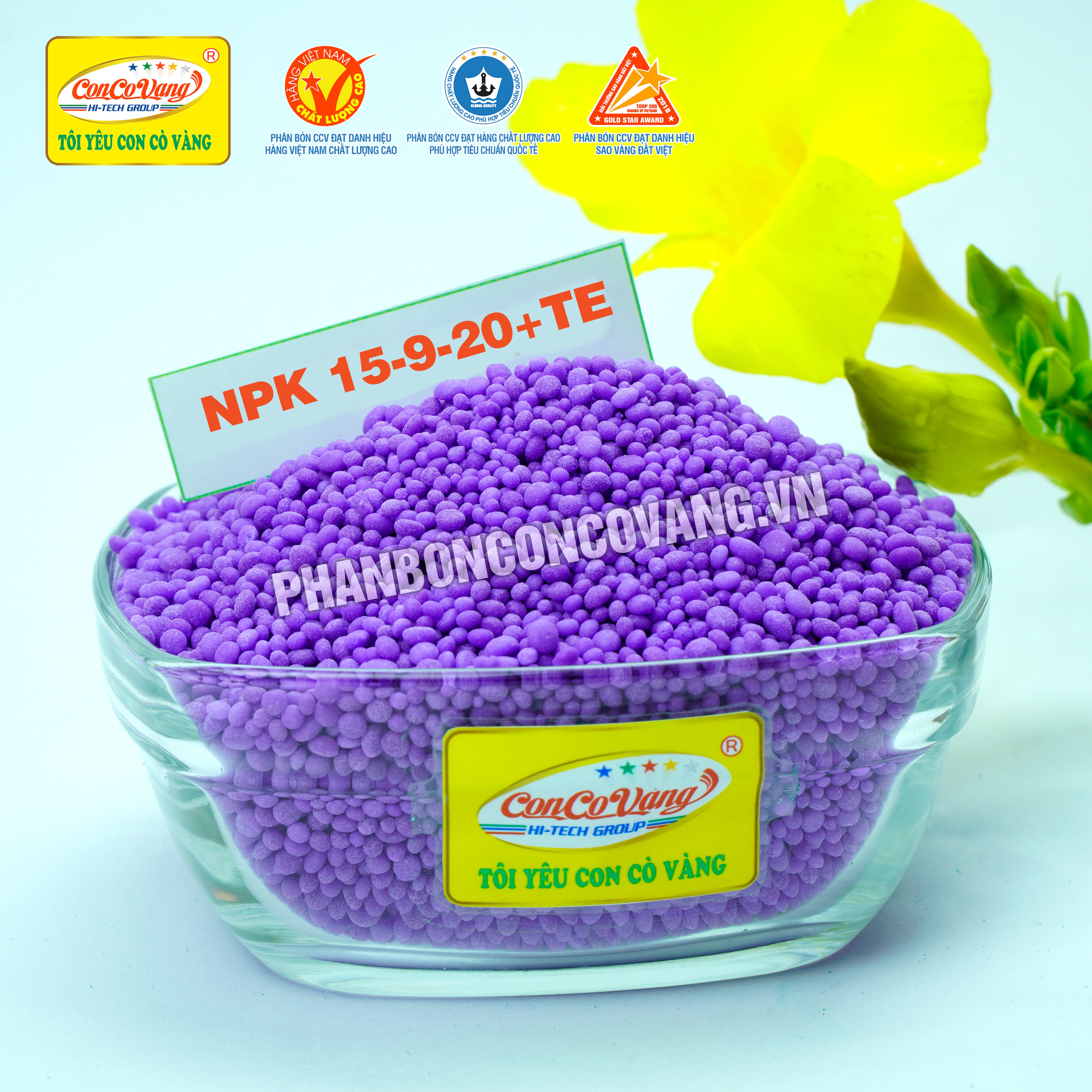 Phân bón hỗn hợp NutriTech NPK 15-9-20+TE 1 KG