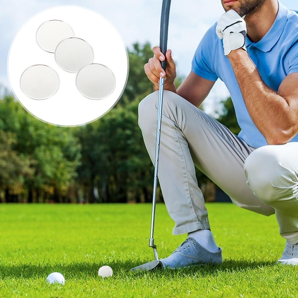 Điểm đánh dấu công cụ đánh dấu đánh dấu Flat Funny Chips Chip sửa chữa Poker Round Golft Line Vị trí định vị tùy chỉnh màu sắt: Bạc