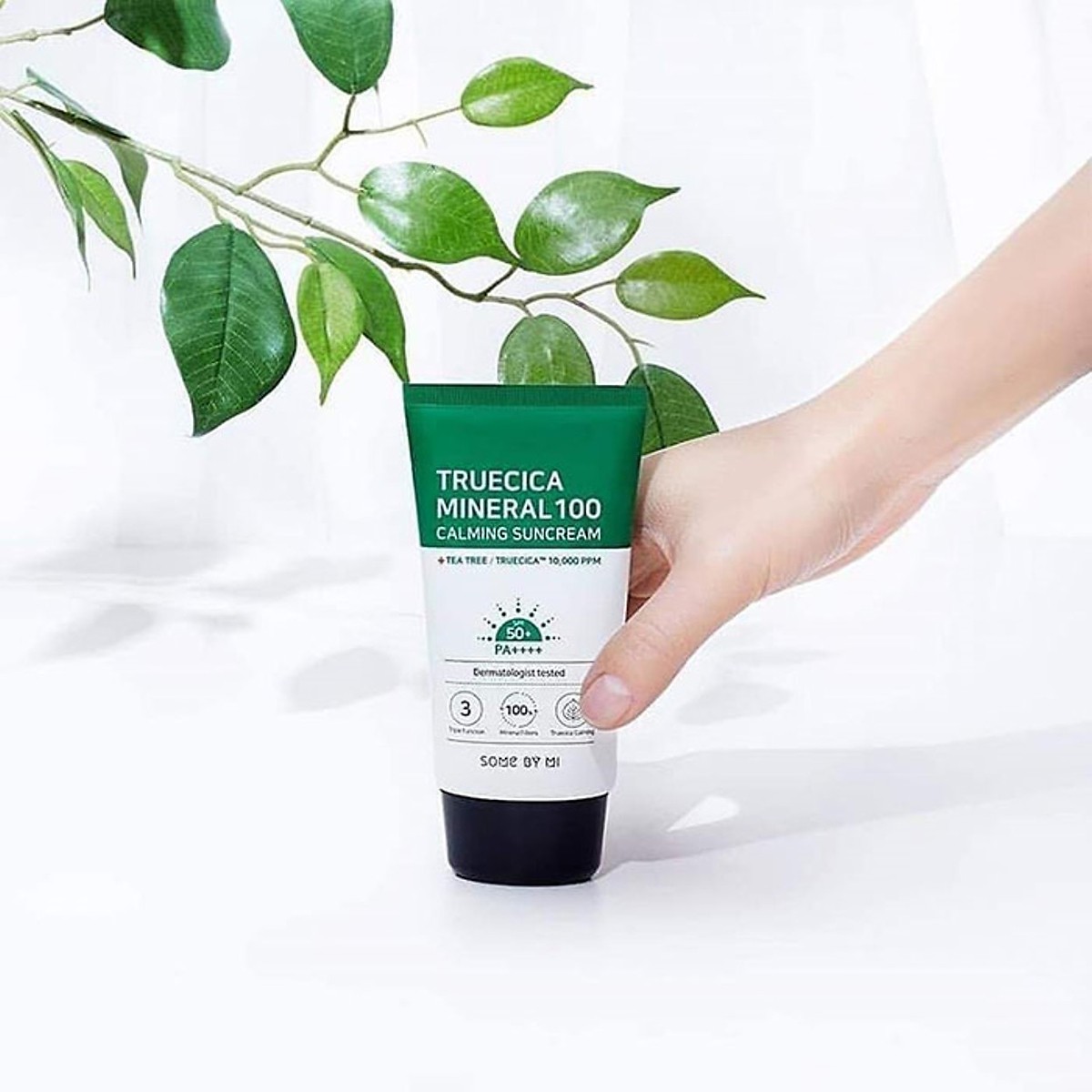 Kem Chống Nắng Some By Mi Truecica Mineral 100 Calming Suncream SPF50+/PA++++ (50ml) + Tặng Kèm 1 Băng Đô Tai Mèo Xinh Xắn ( Màu Ngẫu Nhiên)