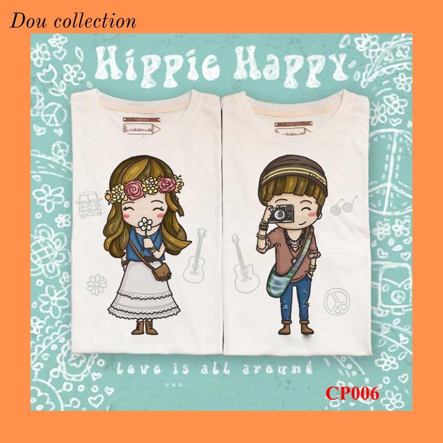 Áo Đôi set 2 áo Couple Thiết Kế Kute Hàn Quốc - Form Unisex - Chất Cotton - Mã AT045