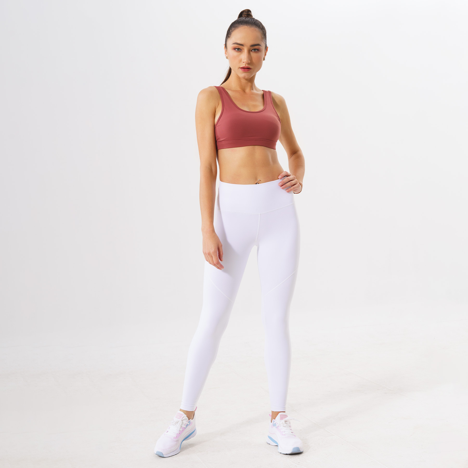Áo tập Yoga Luxury Hibi Sports HA131 - Kiểu lưng xẻ tim - Kèm mút nâng ngực