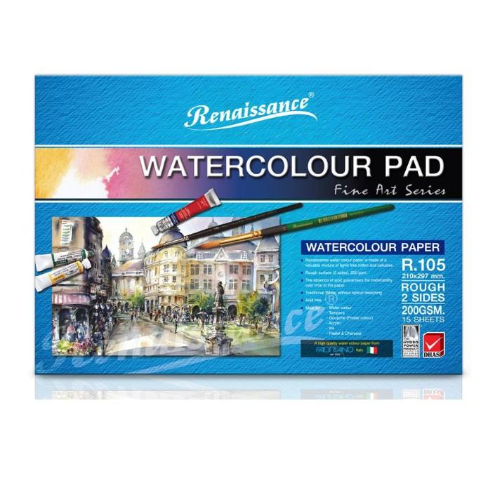 Tập giấy vẽ phác thảo A3/A4/A6 200gsm Renaissance R-105 tập 15 tờ