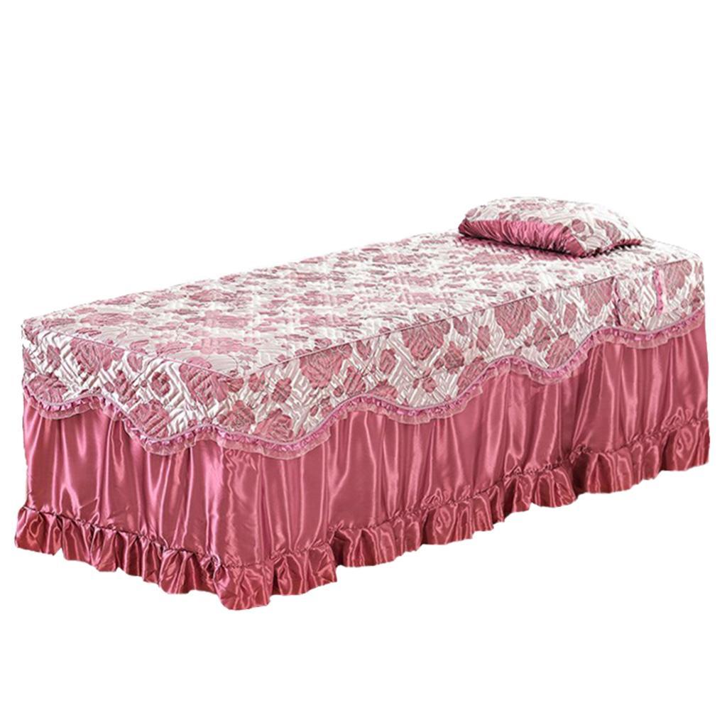 Massage Table Skirt Beauty Bed Valance Sheet Cover Pillow Case