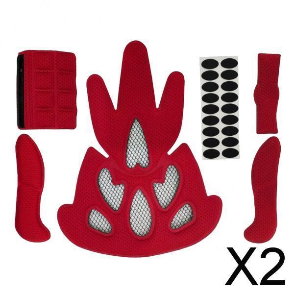 2xFoam Pad Set Replacement Helmet Inner Padding Kit Cushion with Sticker