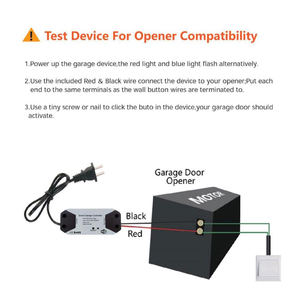 Tuya WiFi Switch Intelligent Garage Door Opener Controller SmartLife APP control