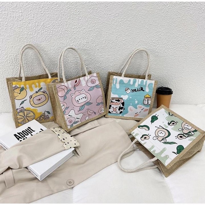 Túi cói túi tote mini đi biển nữ đẹp đi chơi thời trang dễ thương cute phong cách vintage