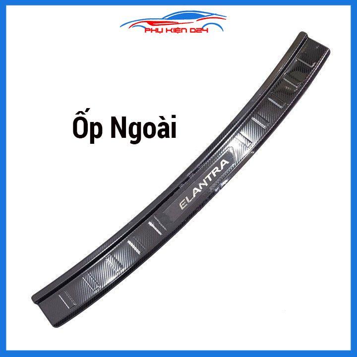 Ốp chống trầy cốp trong ngoài Hyundai Elantra 2023-2024 vân cacbon chống trầy xước, trang trí xe hơi