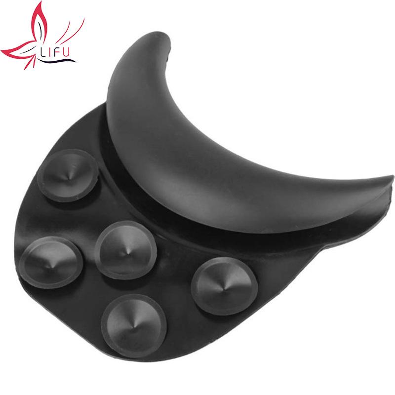 Gối silicon với phụ kiện gối dầu gội đầu cốc, màu đen