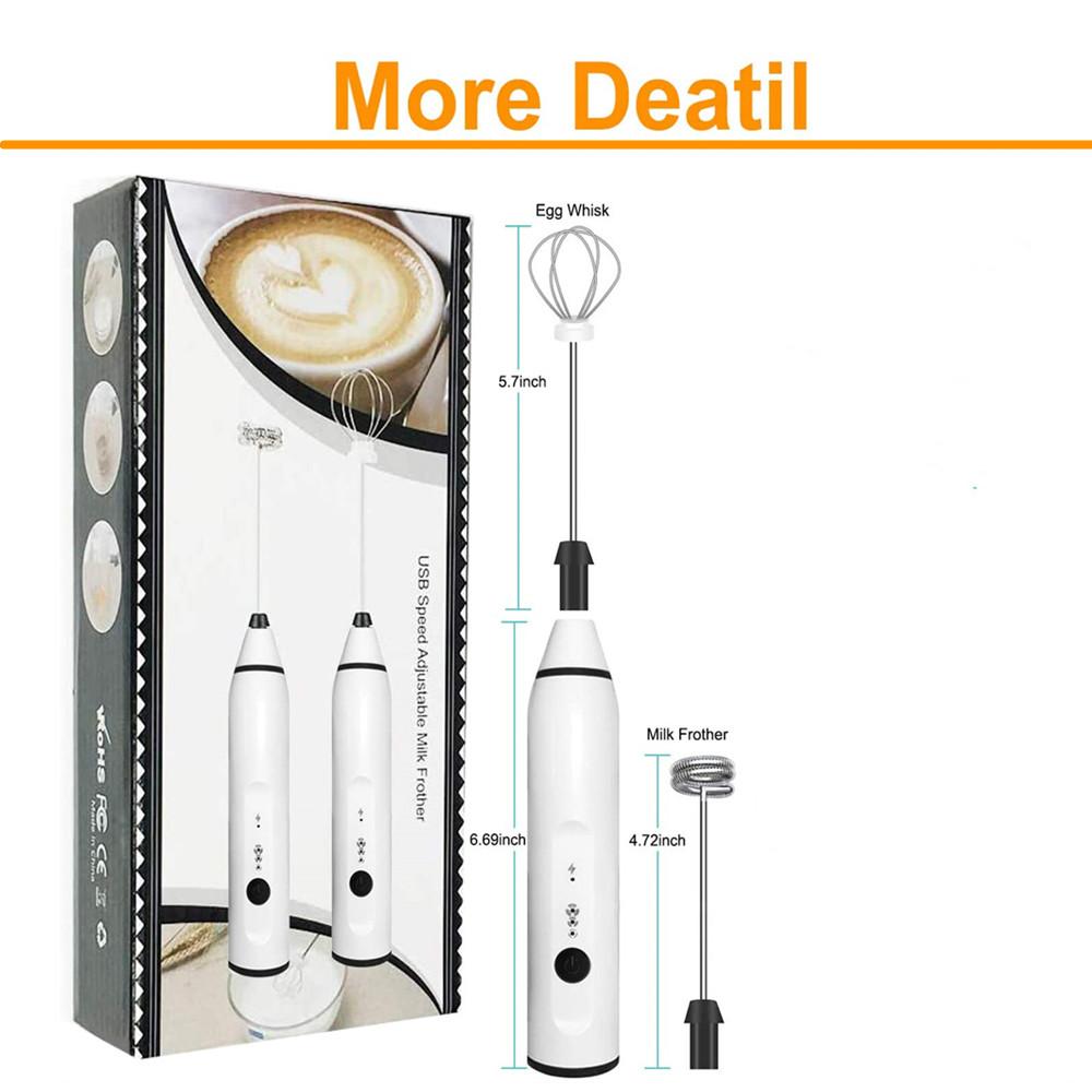Mini Bọt Sữa Cầm Tay Di Động Sạc Cà Phê Đánh Uống Trộn Sữa Rửa Mặt Foamer Cho Cappuccino Chocolate Nóng Frappe Đánh Trứng