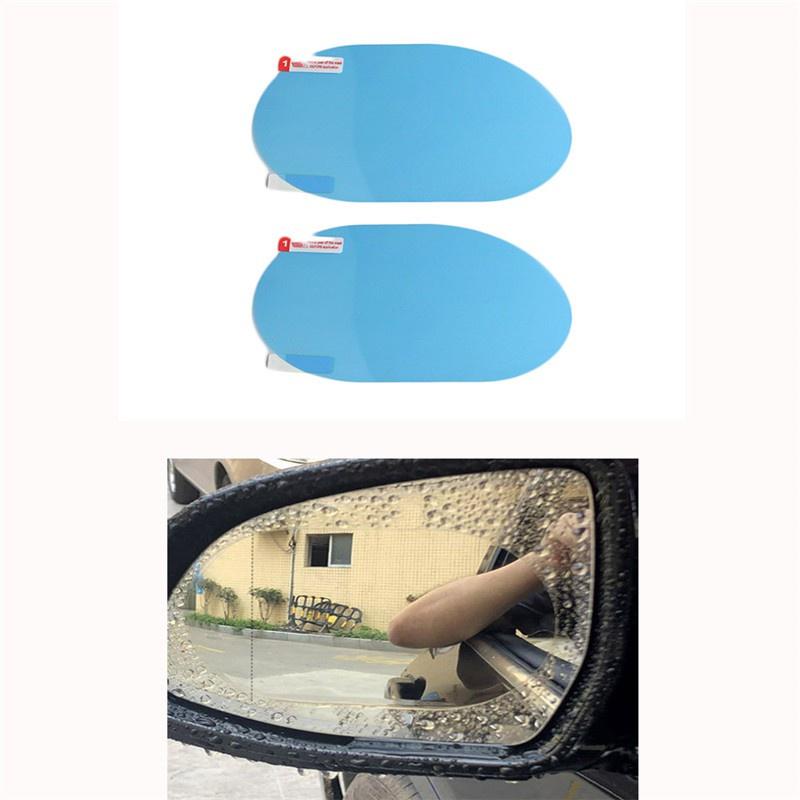 2 Miếng Dán Kính Chiếu Hậu Xe Hơi Chống Sương Mù Chống Nước 14.5x10cm