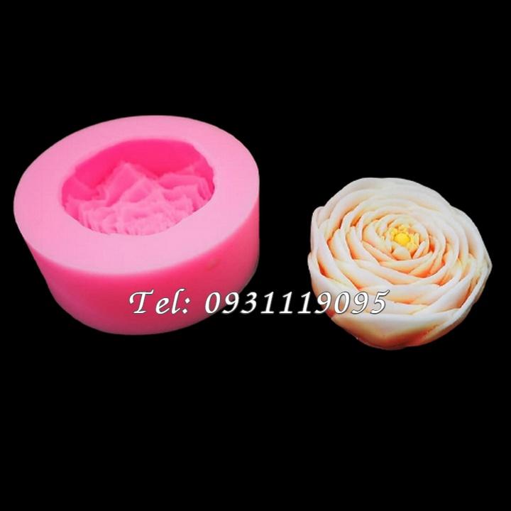Khuôn silicon hoa hồng Austin cánh đều - Mã số 1308