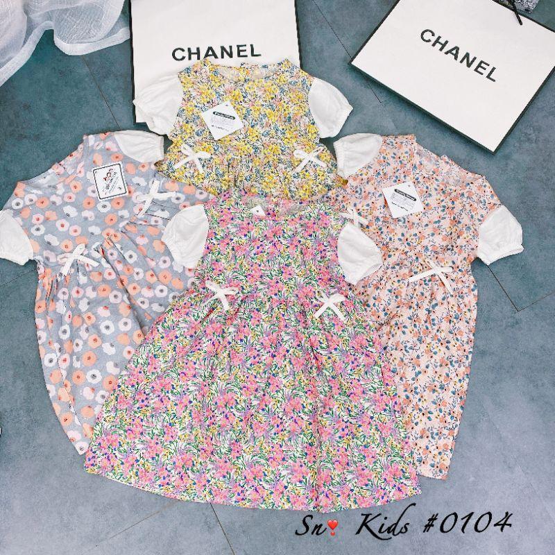 Váy hoa nhí tay bồng mẫu mới bé gái