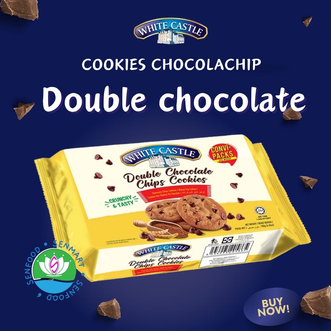 [Mua 2 tặng 1] Bánh cookies chocochip White Castle nhập khẩu Malaysia 180g 3 vị ngẫu nhiên