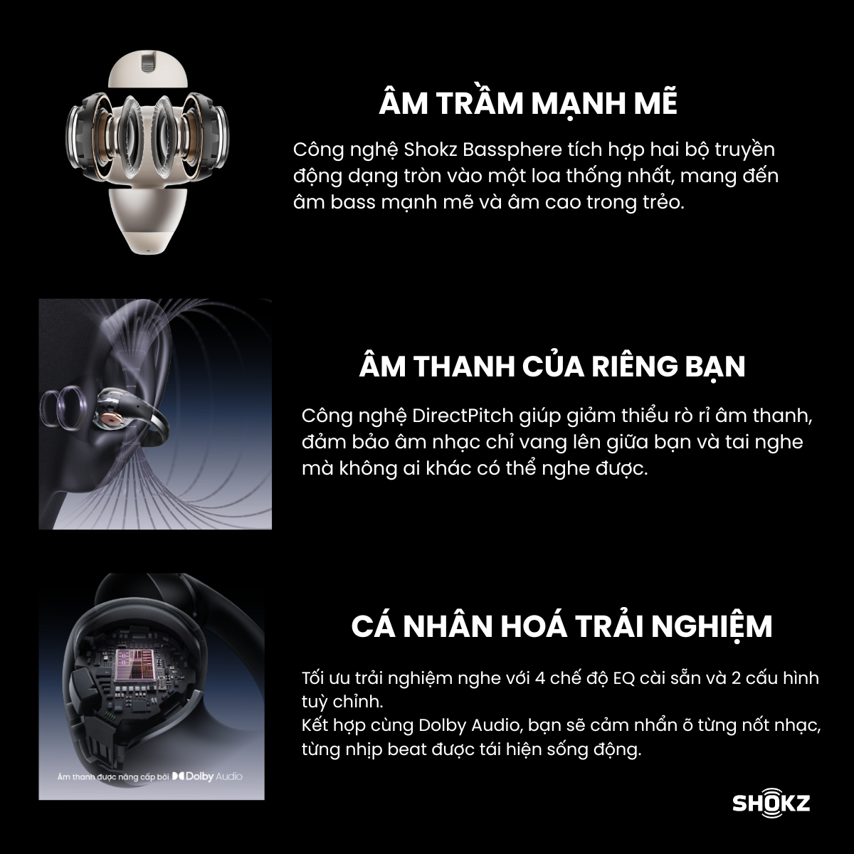 [MỚI] - Tai Nghe không nhét tai True Wireless OpenDots One E310 - Bảo Hành 2 Năm - Hàng Chính Hãng