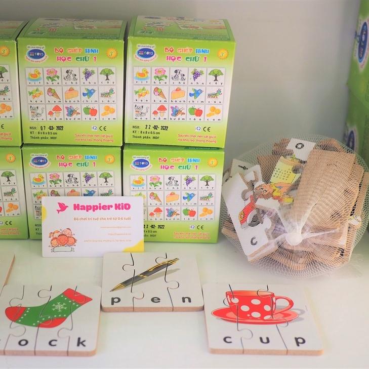 Đồ chơi gỗ ghép hình Winwintoys, học chữ Tiếng Anh, mẫu 2